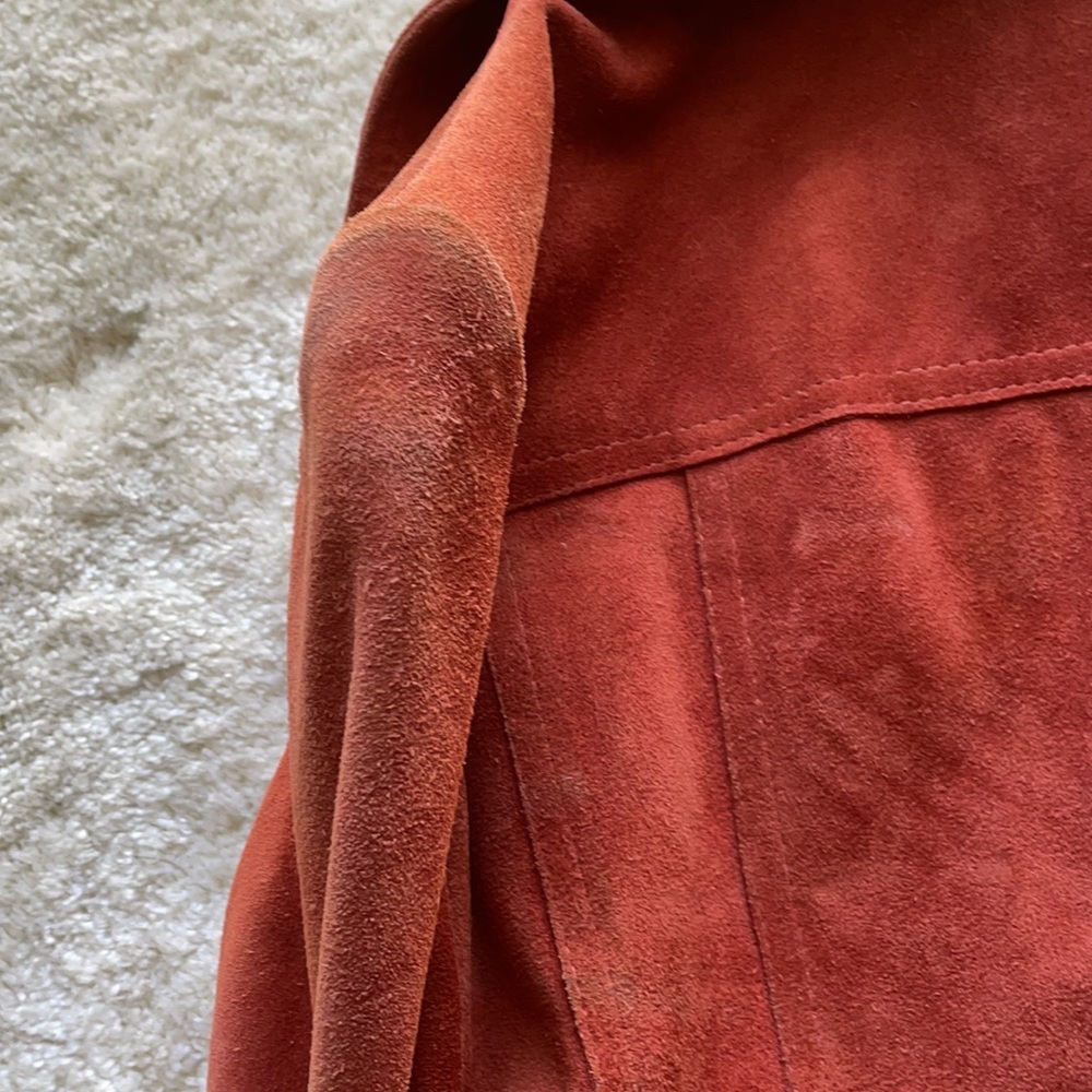 Vintage Orange Leather Coat - Picture 16 of 16